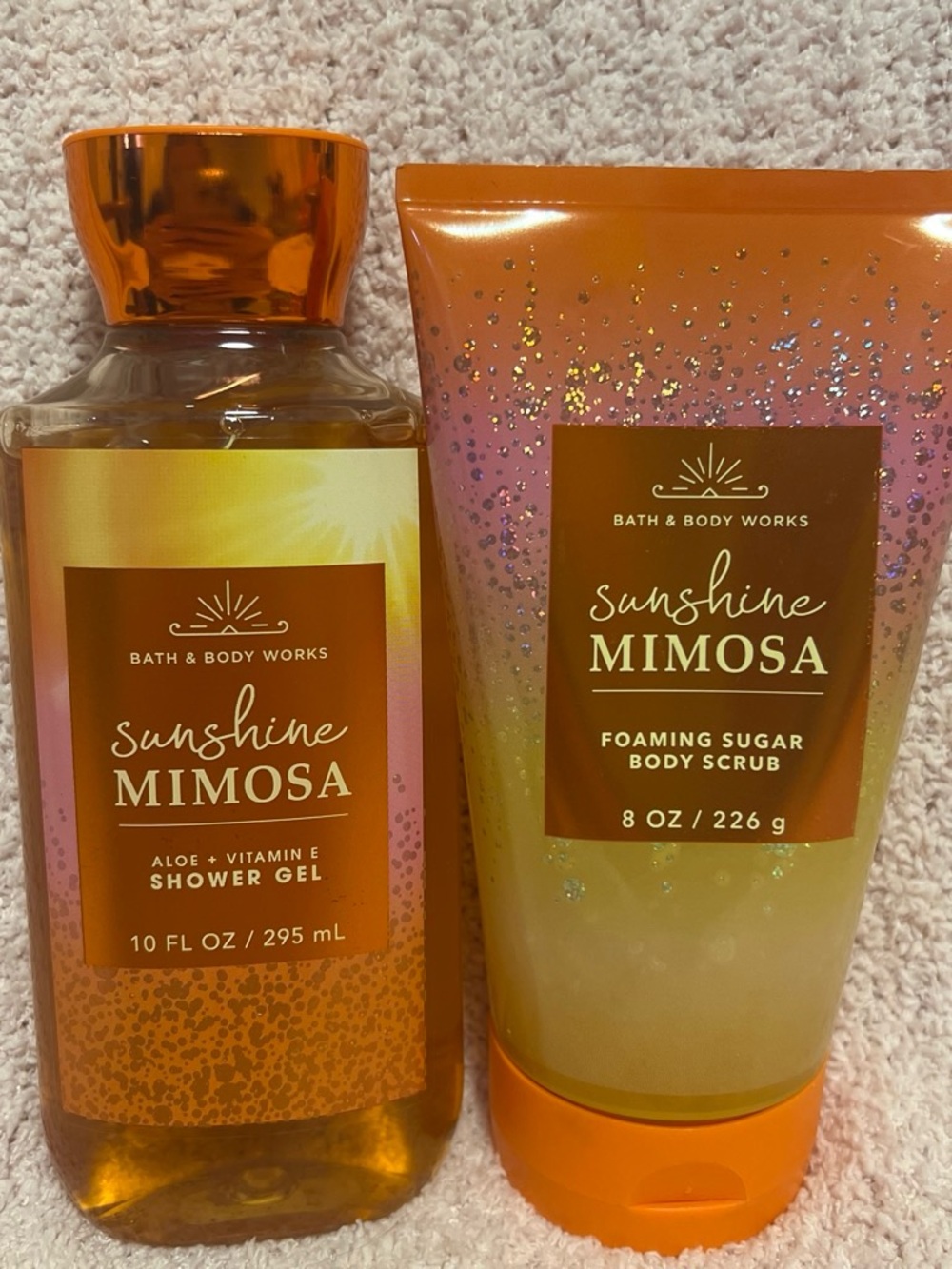 Bath & Body Works Sunshine Mimosa Shower Gel & Foaming Sugar Body Scrub